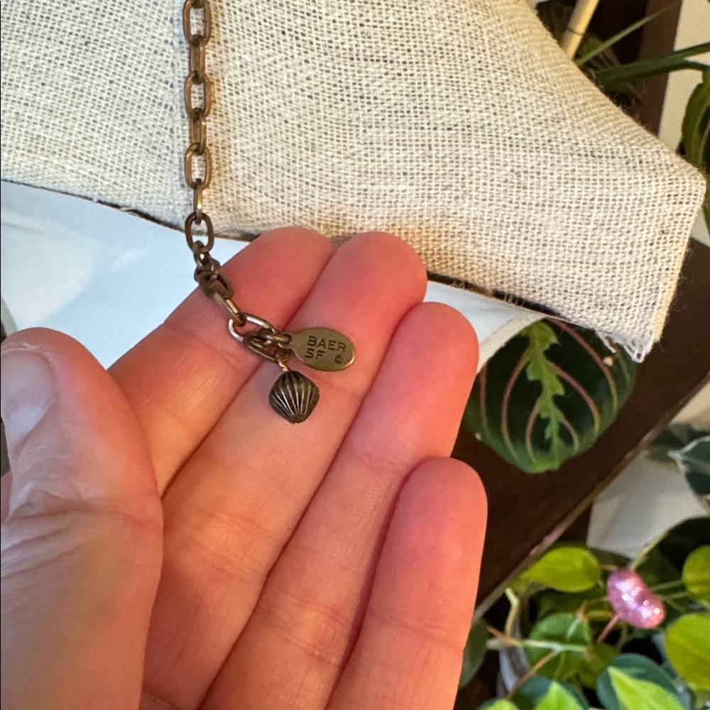 Marjorie Baer SF Vintage Mixed Metals Hammered Pendant Necklace - Picture 5 of 5